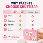Chuttibar Baby Bathing Bar 75g | pH 5.5 Syndet Formula | Gentle Care for Newborns & Kids - Image 7